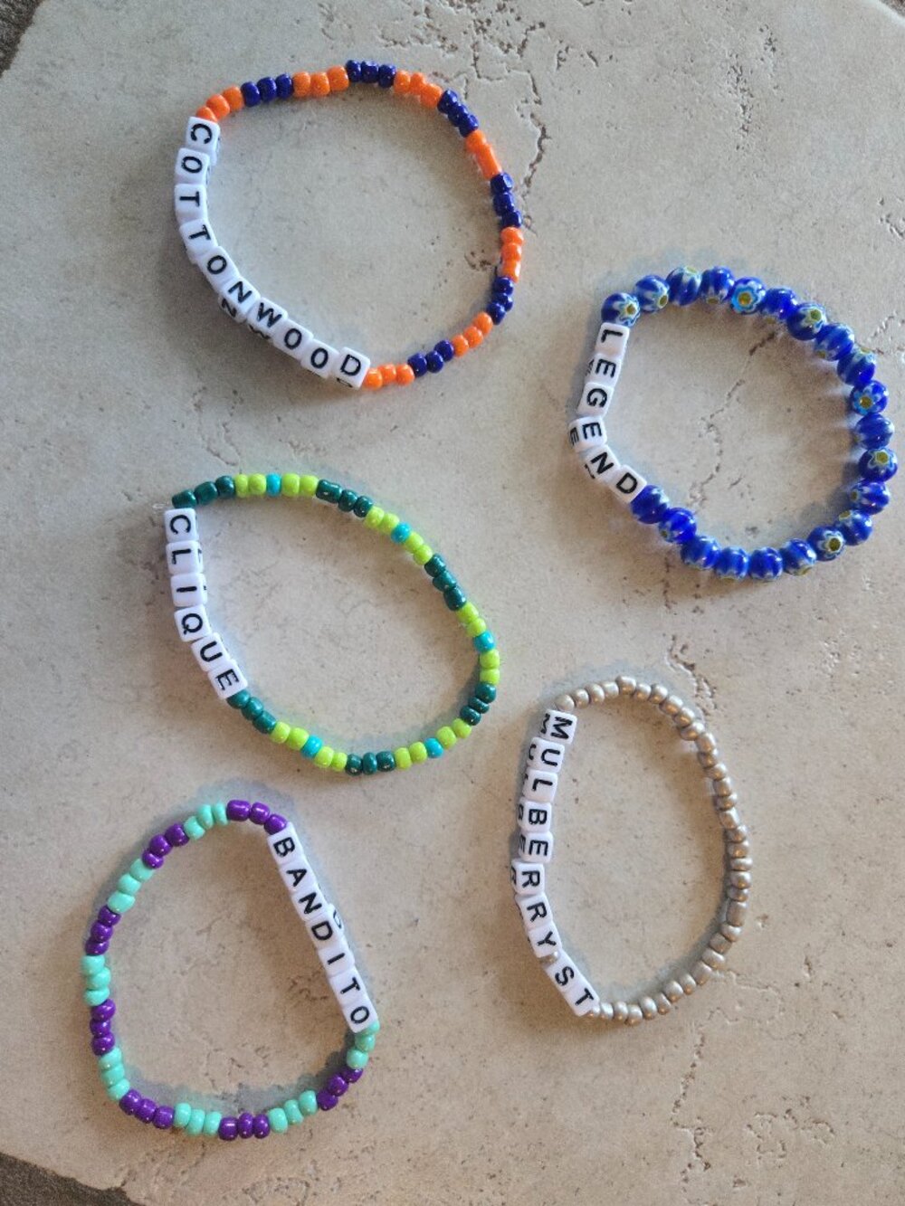 Set of 5 Twenty One Pilots Concert Bracelets - Handmade